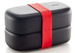 LunchBox To Go 2x500 ml + sztućce czarny edycja limitowana LEKUE