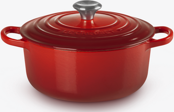 Brytfanna żeliwna okrągła 20 cm wiśniowa LE CREUSET