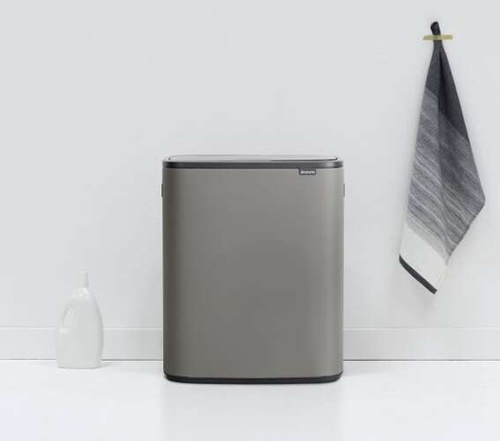 Kosz Bo Touch Bin 60l szary betonowy powłoka mineralna BRABANTIA
