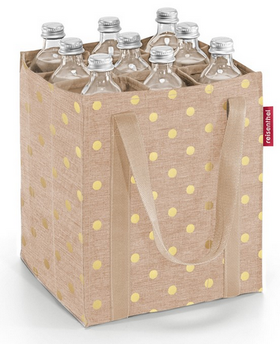 Torba bottlebag metallic dots coffee REISENTHEL