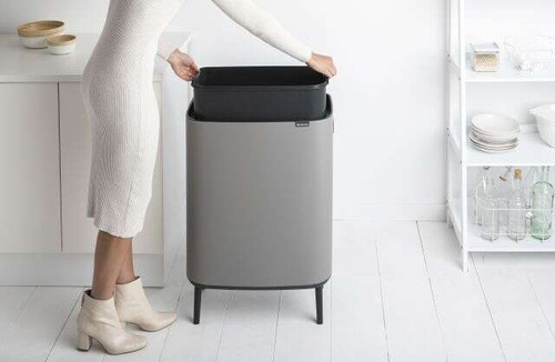 Kosz BO Touch Bin Hi 60 l Mineral Concrete Grey BRABANTIA