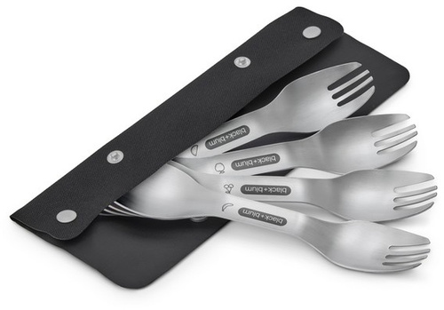 Zestaw 4 sztućców stalowych Black+Blum