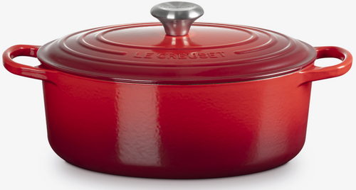 Brytfanna żeliwna owalna 29 cm wiśniowa LE CREUSET