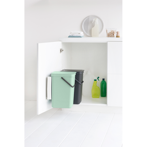 Kosz szafkowy Sort & Go 2 x 16l Jade Green/Grey BRABANTIA