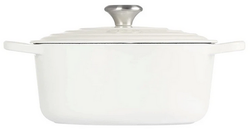 Brytfanna żeliwna okrągła 22 cm biała LE CREUSET