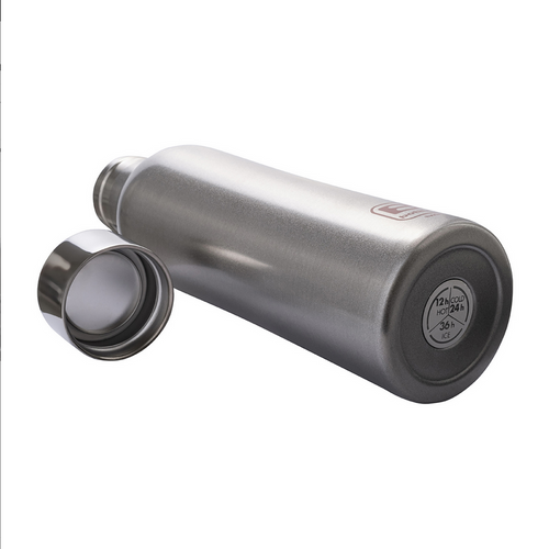 Butelka termiczna 500 ml B Bottles Twin silver brushed BUGATTI