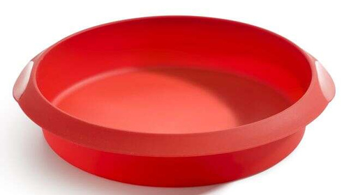 Okrągła silikonowa forma do ciasta 20 cm czerwona LEKUE