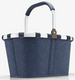 Koszyk carrybag herringbone dark blue REISENTHEL