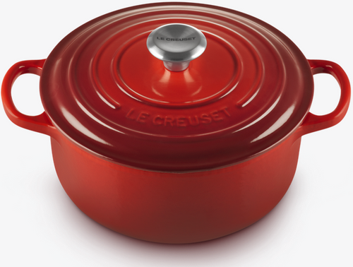 Brytfanna żeliwna okrągła 20 cm wiśniowa LE CREUSET