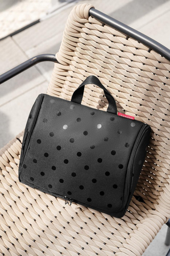 Kosmetyczka toiletbag XL glossy dots black REISENTHEL