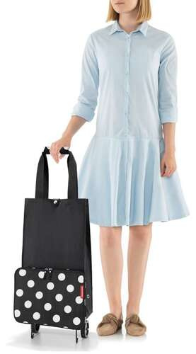 Wózekna zakupy foldabletrolley dots white REISENTHEL