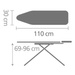 Deska do prasowania rozmiar A (110x30 cm) Denim Grey BRABANTIA 