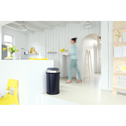 Kosz Touch Bin 60l czarny matowy/pokrywa stal matowa FPP BRABANTIA