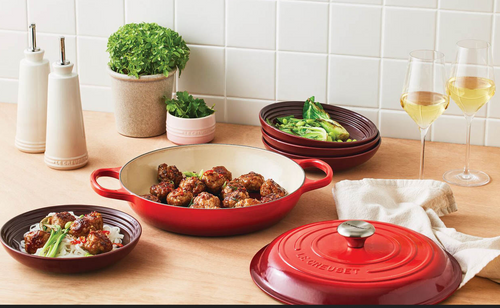 Garnek profesjonalny Gourmet 30 cm wiśniowy LE CREUSET