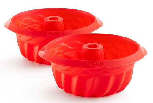 Zestaw 2 foremek na babkę 15 cm czerwona LEKUE