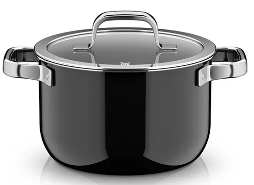 Garnek 20 cm - 3,7 l pokrywą Fusiontec Mineral Pro czarny WMF