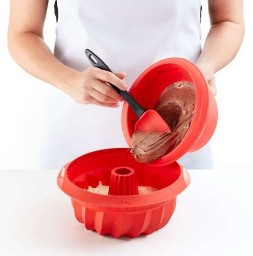 Zestaw 2 foremek na babkę 15 cm czerwona LEKUE