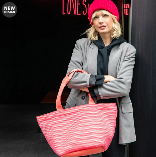 Torba shopper M mesh coral REISENTHEL