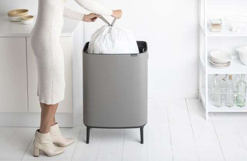 Kosz BO Touch Bin Hi 60 l Mineral Concrete Grey BRABANTIA