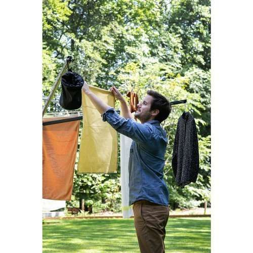 Suszarka ogrodowa Lift-O-Matic 50m (mocowanie do gruntu) Antracyt BRABANTIA