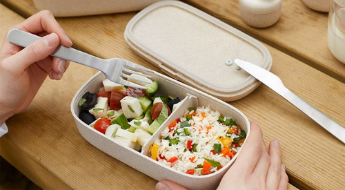 LunchBox To Go Organic 500 ml beige LEKUE