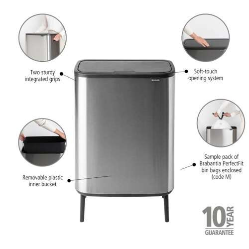 Kosz Bo Touch Bin Hi 60 l stal matowa FPP BRABANTIA