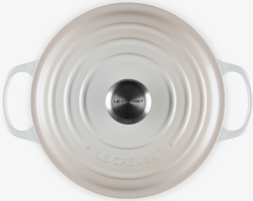 Brytfanna żeliwna okrągła 24 cm meringue LE CREUSET