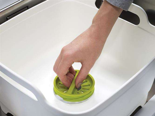 Miska z odpływem Wash&Drain szara JOSEPH JOSEPH