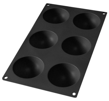 Forma so pieczenia półkule (6sztuk) silikonowa czarna LEKUE