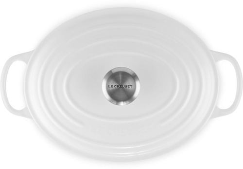 Brytfanna żeliwna owalna 29 cm biała LE CREUSET