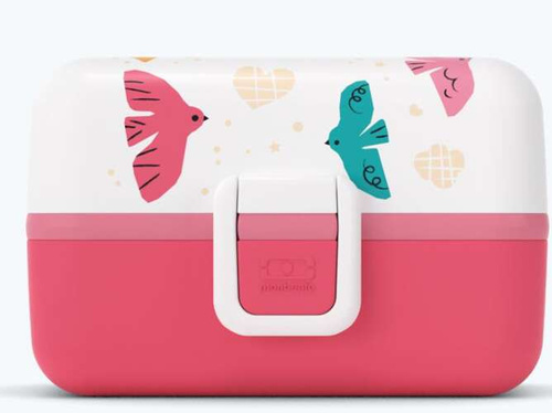 Lunchbox dziecięcy Tresor pink birds MONBENTO