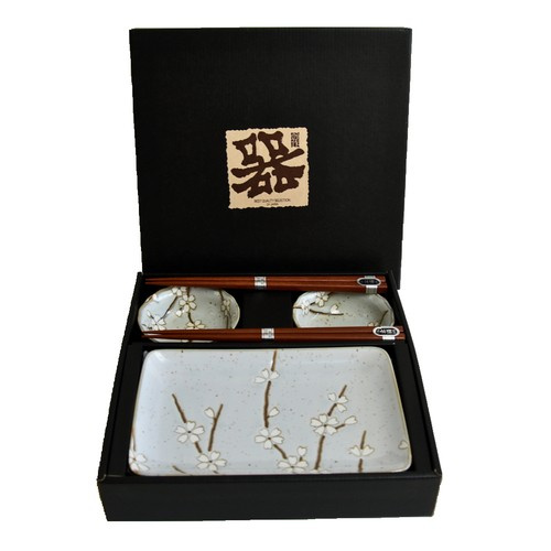 Zestaw do sushi Gałązki Szaro- Białe MADE IN JAPAN