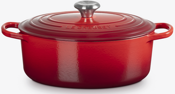 Brytfanna żeliwna owalna 29 cm wiśniowa LE CREUSET