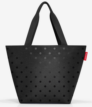 Torba shopper M glossy dots black REISENTHEL