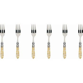 ALADDIN GOLD Komplet 6 widelczyków do ciasta BUGATTI