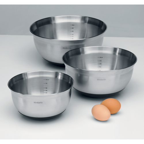 Zestaw 3 misek kuchennych z miarką 1l, 1,6l i 3,0l BRABANTIA