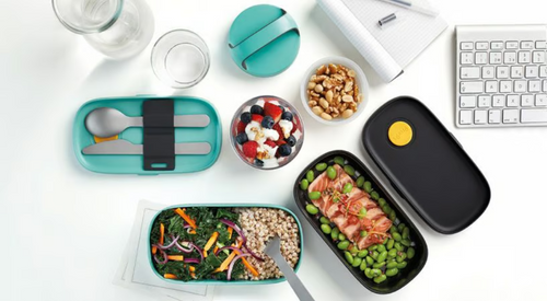 LunchBox To Go 2x500 ml czarny edycja limitowana LEKUE