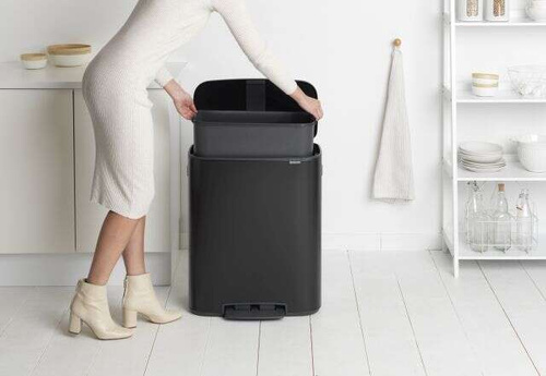 Kosz Bo Pedal Bin 60l czarnym matowym BRABANTIA 