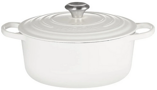 Brytfanna żeliwna okrągła 22 cm biała LE CREUSET