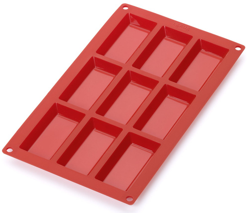 Forma do pieczenia Financier silikonowa czerwona LEKUE