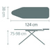 Deska do prasowania rozmiar B (124x38 cm) Calm Rustle BRABANTIA 