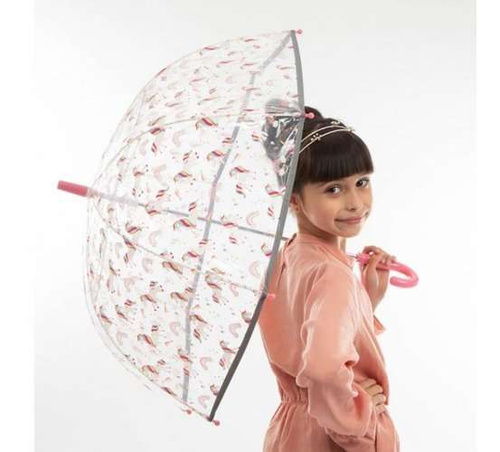 Długi parasol dziecięcy, przezroczysty, jednoroże, SMATI