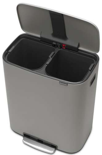 Kosz Bo Pedal Bin 2x30l szary betonowy powłoka mineralna BRABANTIA