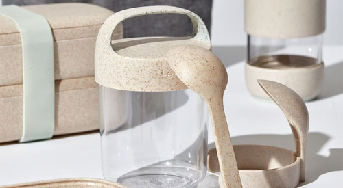 Pojemnik Jar To Go 600 ml beige LEKUE