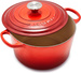 Głęboka brytfanna żeliwna okrągła 24 cm wiśniowa LE CREUSET