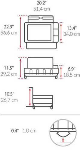 Suszarka do naczyń steel frame dishrack biała SIMPLEHUMAN