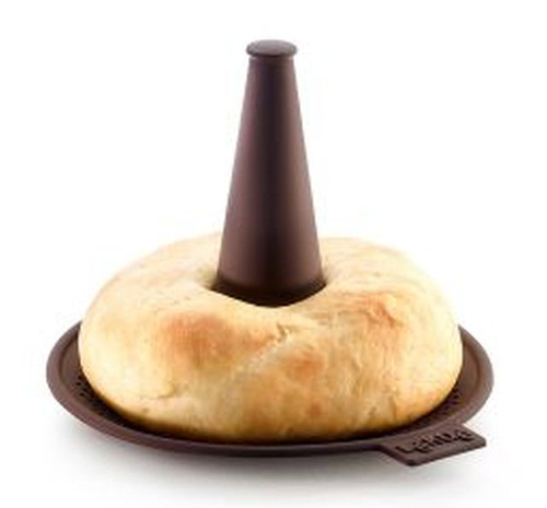 Formy do pieczenia bajgli (6 sztuk) silikonowe brązowe LEKUE