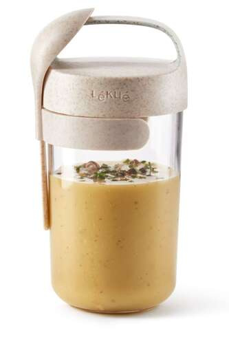 Pojemnik Jar To Go 600 ml beige LEKUE