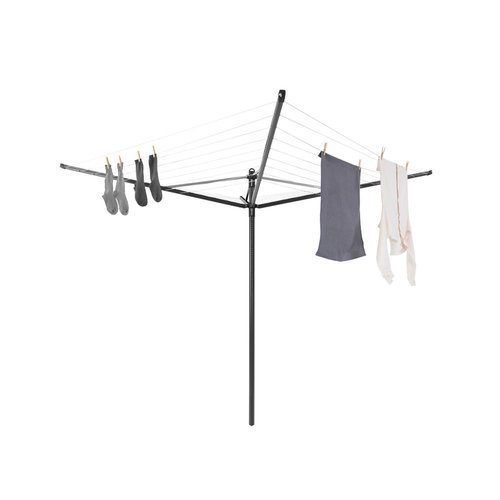 Suszarka ogrodowa Lift-O-Matic 50m (mocowanie do gruntu) Antracyt BRABANTIA