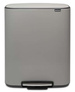 Kosz Bo Pedal Bin 2x30l szary betonowy powłoka mineralna BRABANTIA